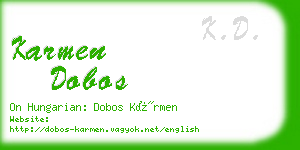 karmen dobos business card